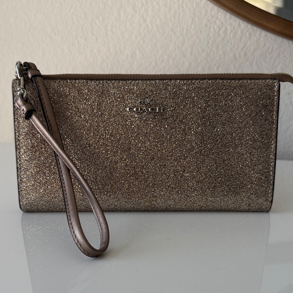 Coach Metallic Gold Wristlet